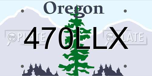 470LLX Oregon License Plate