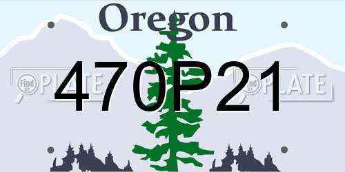 470P21 Oregon License Plate
