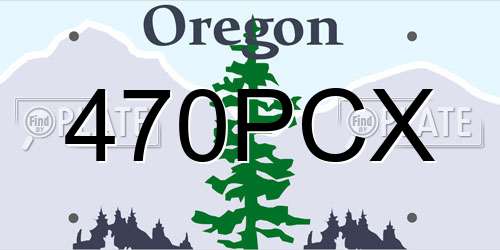 470PCX Oregon License Plate