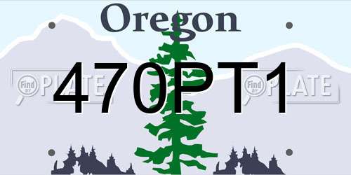 470PT1 Oregon License Plate