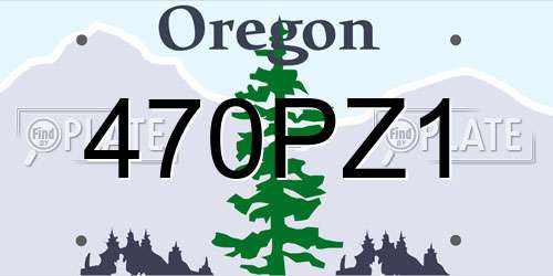 470PZ1 Oregon License Plate
