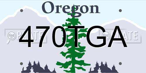 470TGA Oregon License Plate