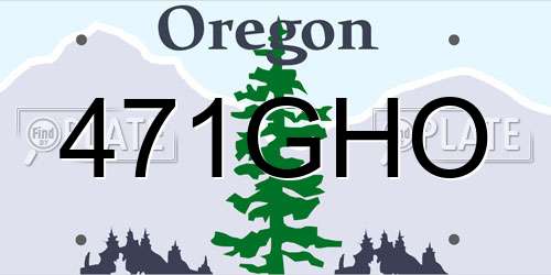 471GHO Oregon License Plate