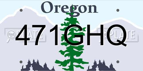 471GHQ Oregon License Plate