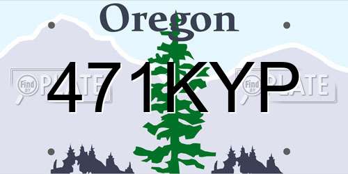 471KYP Oregon License Plate
