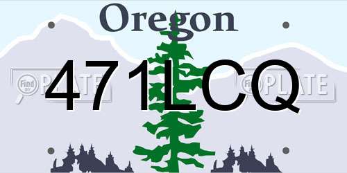 471LCQ Oregon License Plate