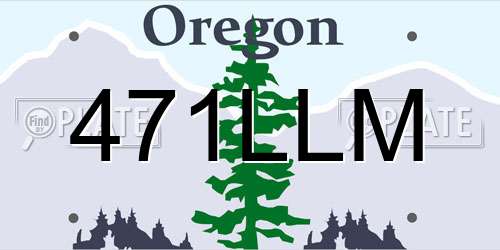 471LLM Oregon License Plate