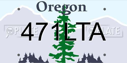 471LTA Oregon License Plate