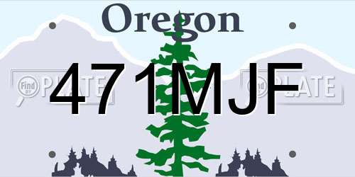 471MJF Oregon License Plate