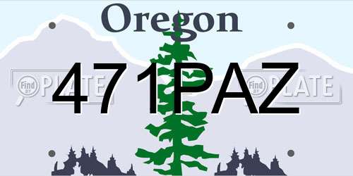 471PAZ Oregon License Plate