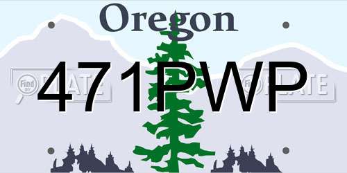 471PWP Oregon License Plate