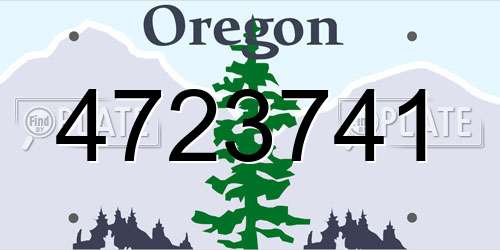 4723741 Oregon License Plate