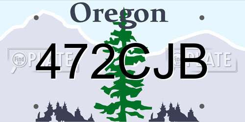 472CJB Oregon License Plate