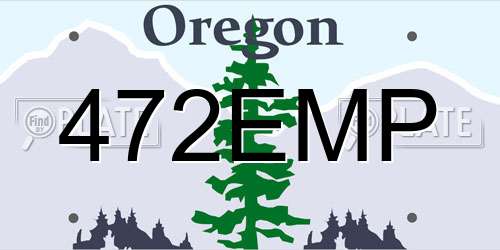 472EMP Oregon License Plate