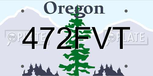 472FVT Oregon License Plate