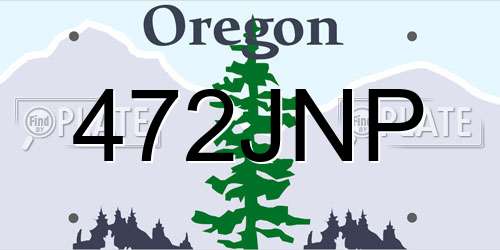472JNP Oregon License Plate