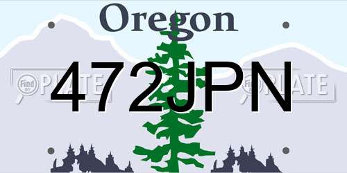 472JPN Oregon License Plate