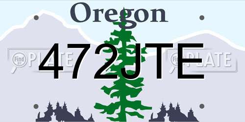 472JTE Oregon License Plate