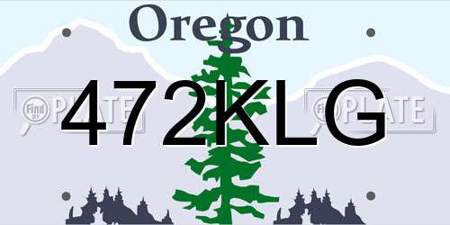 472KLG Oregon License Plate