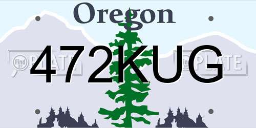 472KUG Oregon License Plate