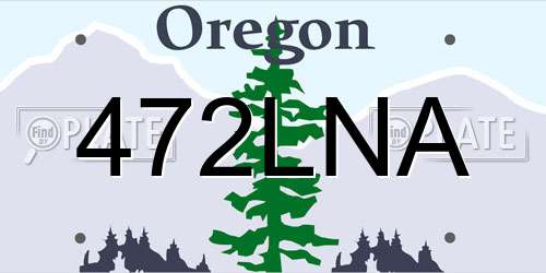 472LNA Oregon License Plate