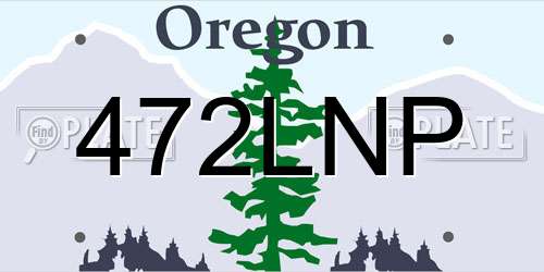 472LNP Oregon License Plate