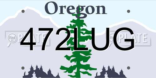 472LUG Oregon License Plate