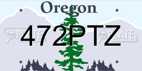 472PTZ Oregon License Plate