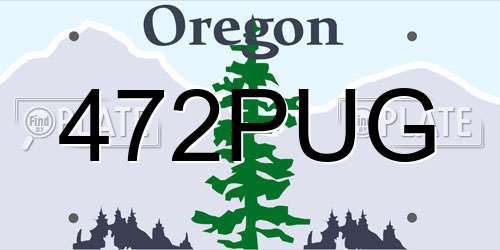 472PUG Oregon License Plate