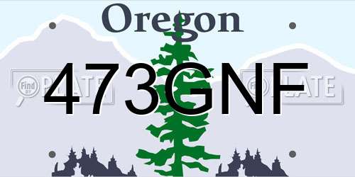 473GNF Oregon License Plate