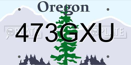 473GXU Oregon License Plate