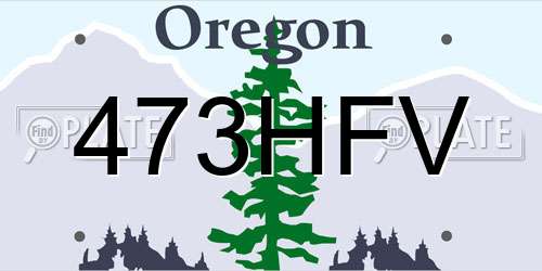 473HFV Oregon License Plate