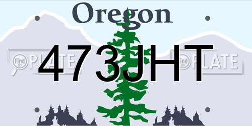 473JHT Oregon License Plate