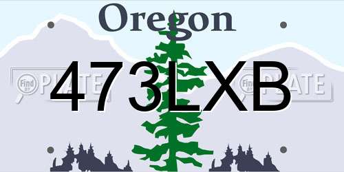 473LXB Oregon License Plate