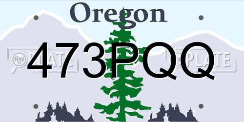 473PQQ Oregon License Plate
