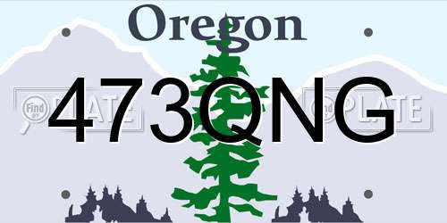 473QNG Oregon License Plate