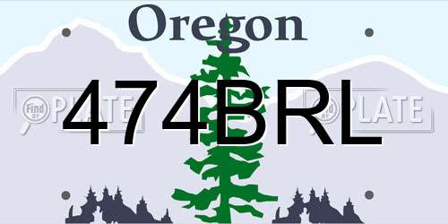 474BRL Oregon License Plate