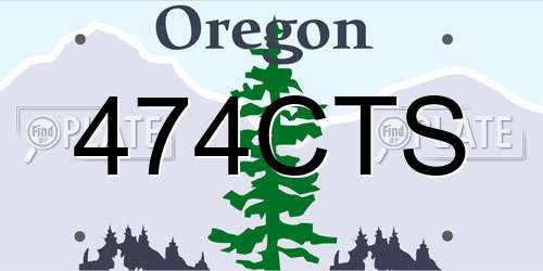 474CTS Oregon License Plate