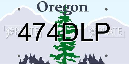 474DLP Oregon License Plate