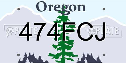474FCJ Oregon License Plate