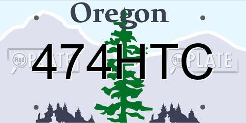 474HTC Oregon License Plate