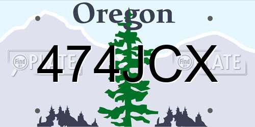 474JCX Oregon License Plate
