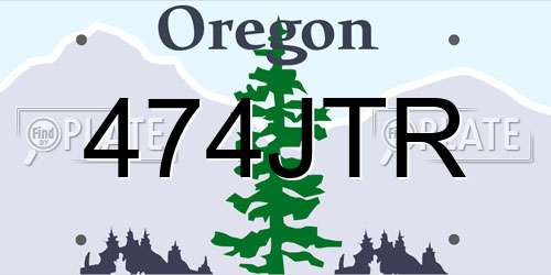 474JTR Oregon License Plate