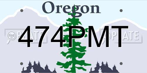 474PMT Oregon License Plate