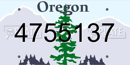4755137 Oregon License Plate