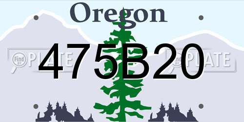 475B20 Oregon License Plate