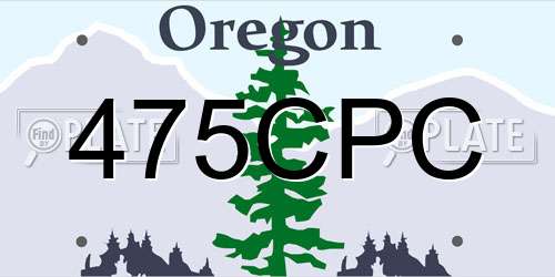 475CPC Oregon License Plate