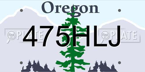 475HLJ Oregon License Plate