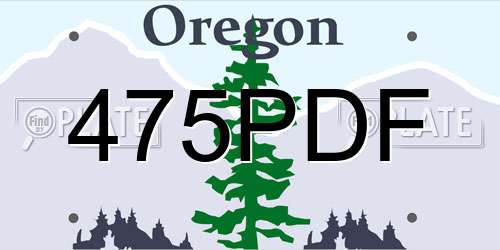 475PDF Oregon License Plate