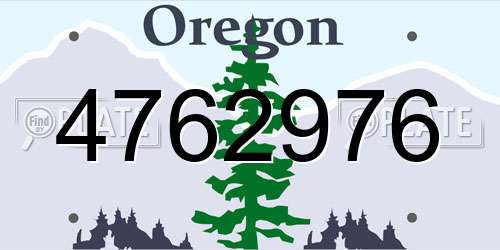 4762976 Oregon License Plate